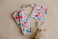 Load image into Gallery viewer, Reusable Menstrual Pads by My Little Gumnut. Cloth Pads Australia. Period pads. Floral menstrual pads. 2 Pack Menstrual Pads with small wet bag. 
