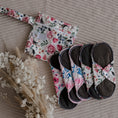 Load image into Gallery viewer, Reusable Cloth Menstrual Pads - 5 Pack with Wet Bag
