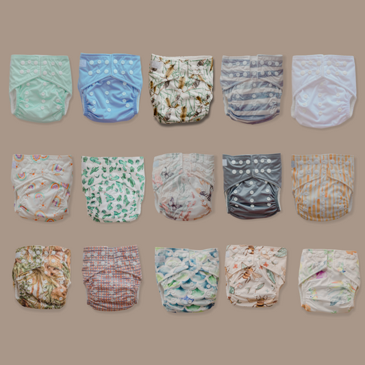 Cloth Nappy 2.0 Starter Bundle (15 Nappies)