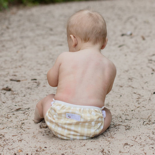 Swimming Nappy - Gingham (Beige)