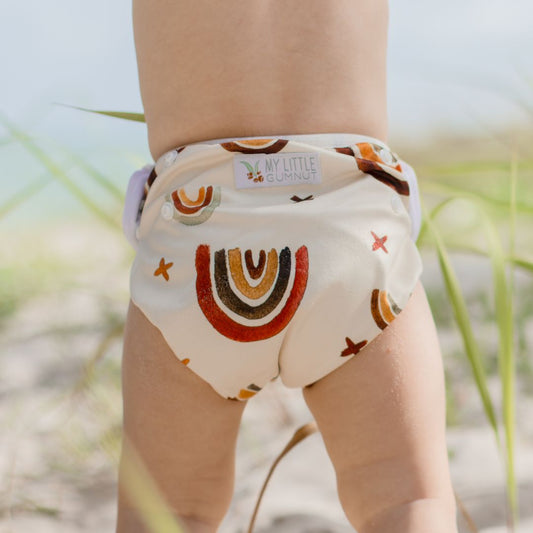 Swimming Nappy - Rainbow (Earth Tones)