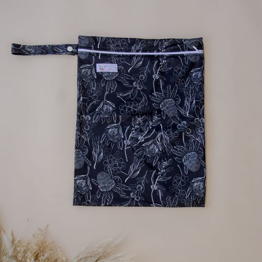 Wet Bag - Black Flora