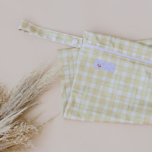 Wet Bag - Gingham (Beige)