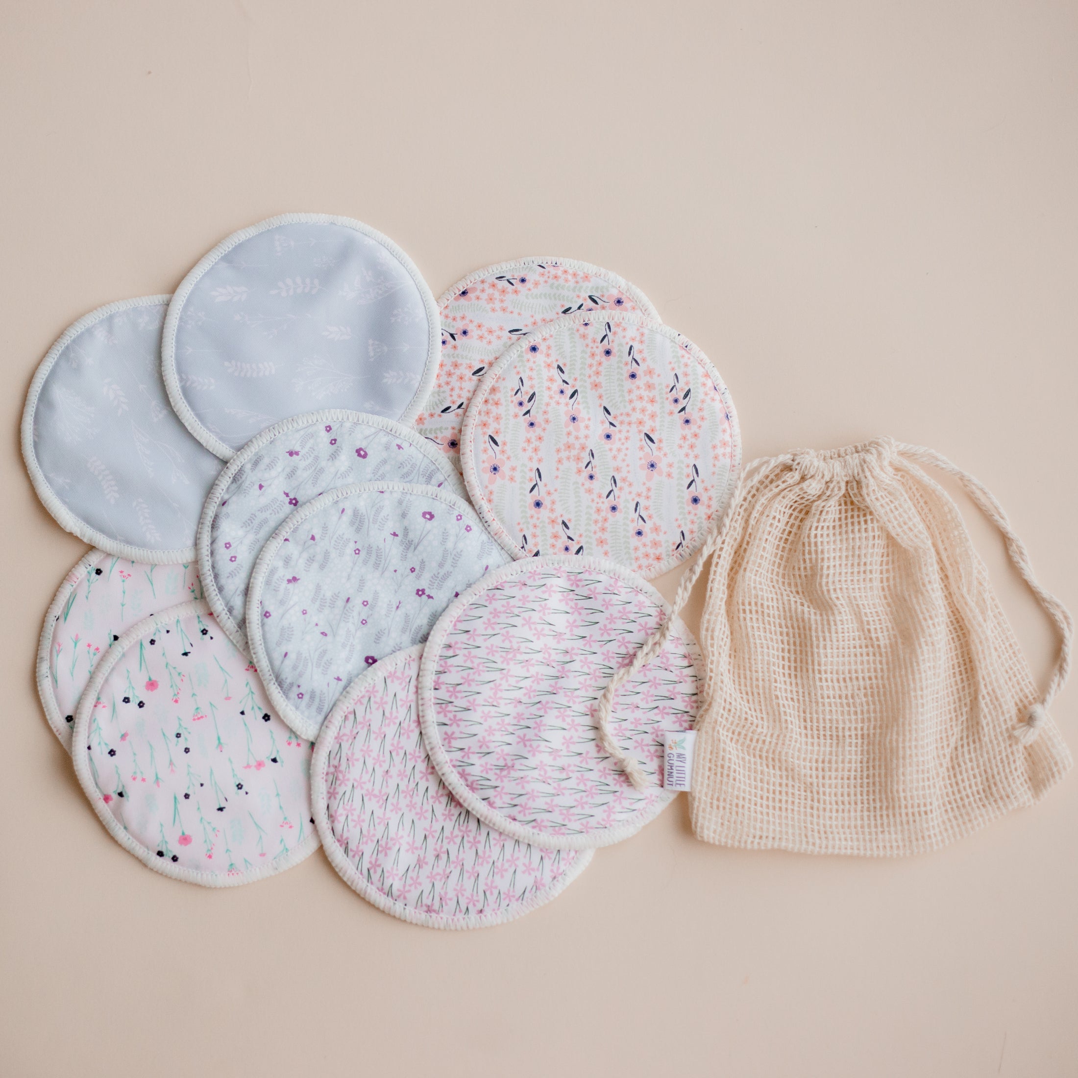 My Little Gumnut. Reusable Breast Pads 3 Pairs. Modern Cloth Nappies.