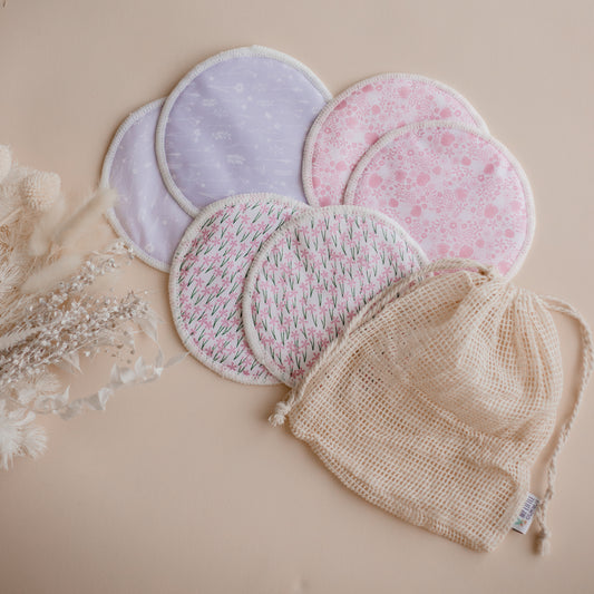 reusable breast pads by my little gumnut. cloth nursing pads. cloth breast pads