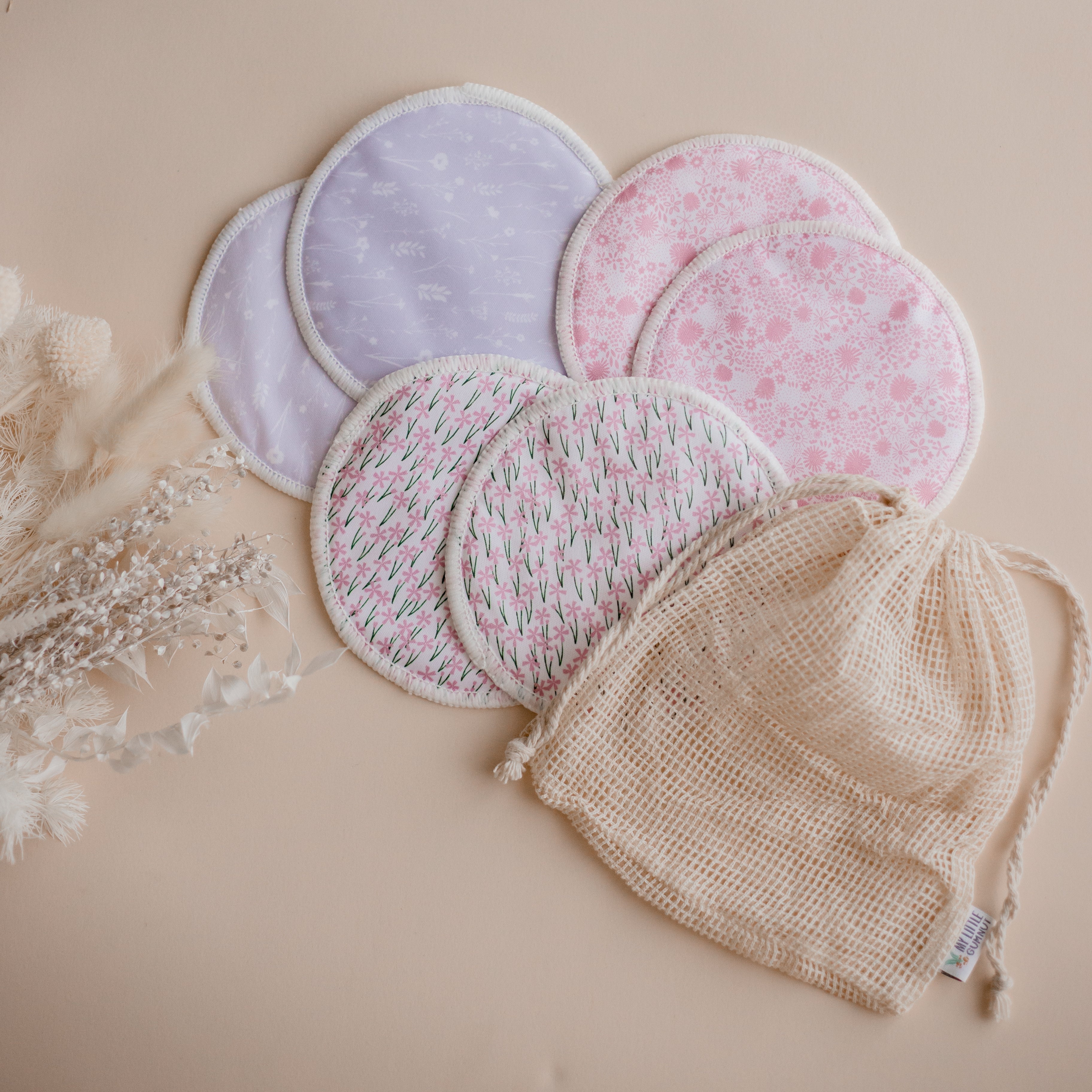 My Little Gumnut. Reusable Breast Pads 10 Pairs. Modern Cloth Nappies.