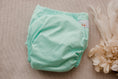 Load image into Gallery viewer, newborn cloth nappy by my little gumnut. austrlian reusable nappy. mint baby nappy.
