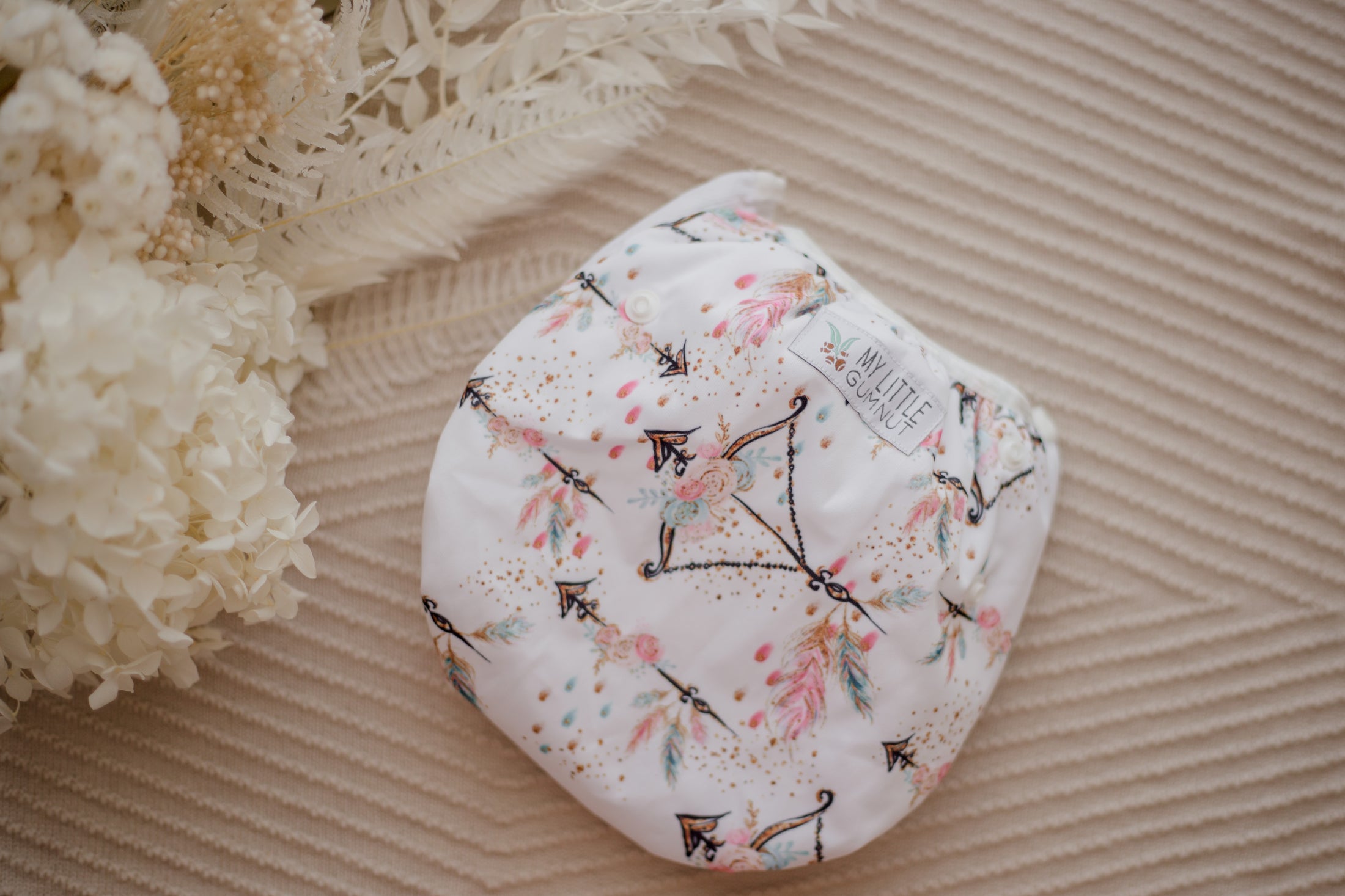 Boho princess reusable swimming nappy. Australian designed cloth swimming nappy. 