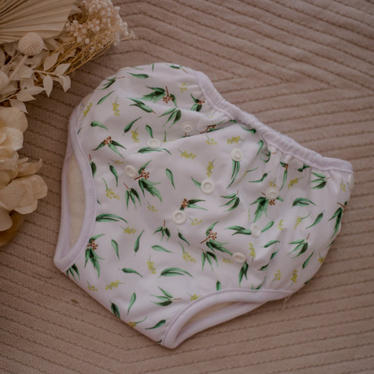 reusable training pant by my little gumnut. potty training. toilet training. cloth training pants. cloth nappies australia. 