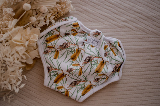 reusable training pants by my little gumnut. potty training. toilet training. cloth training pants australia
