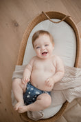 Load image into Gallery viewer, snowflake modern cloth nappy by my little gumnut. cloth nappies. australian cloth nappie.
