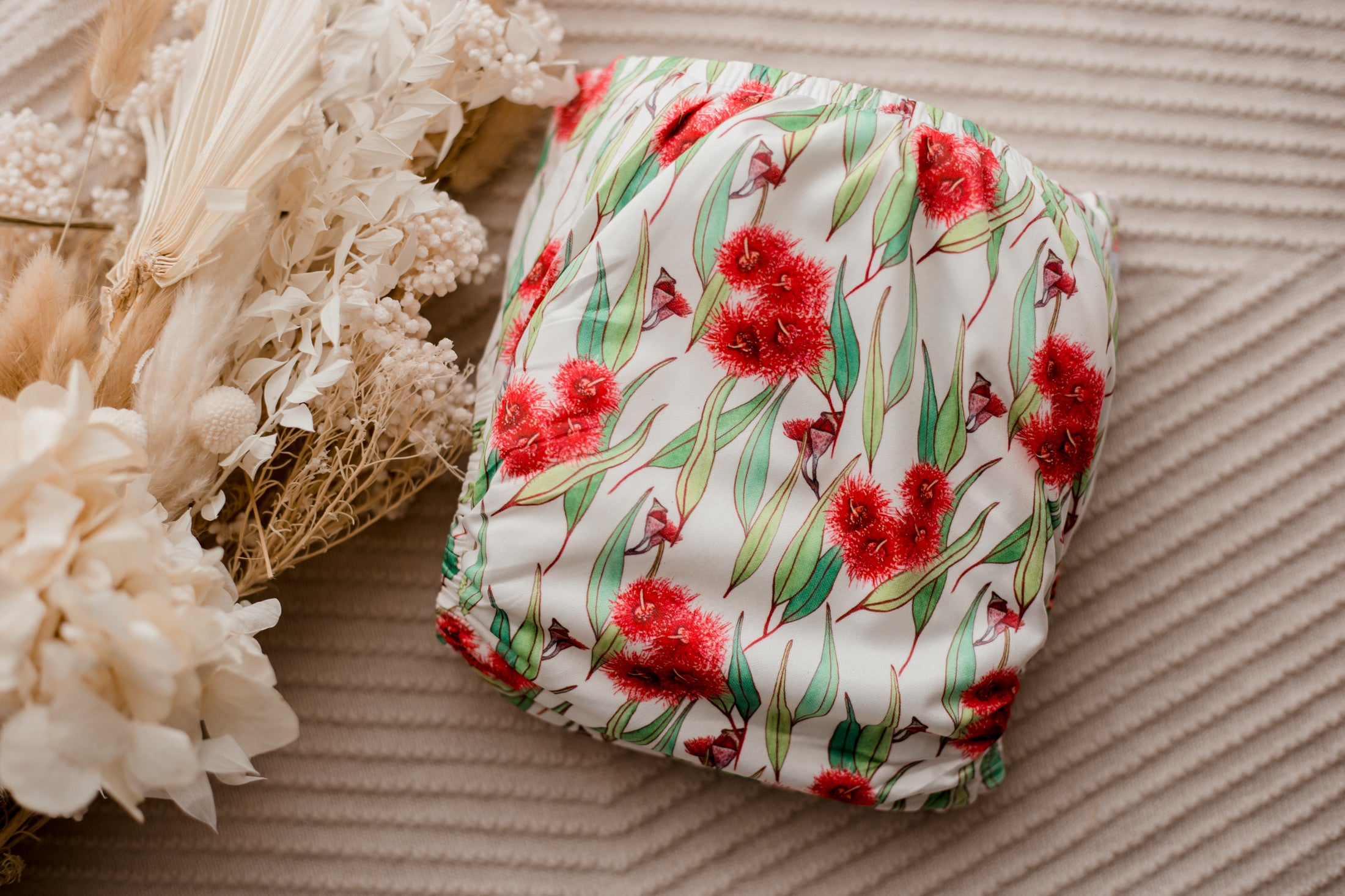 Australian cloth nappies. Reusable diapers. flowering gum australiana cloth nappy. My little gumnut. reusable nappies australia.